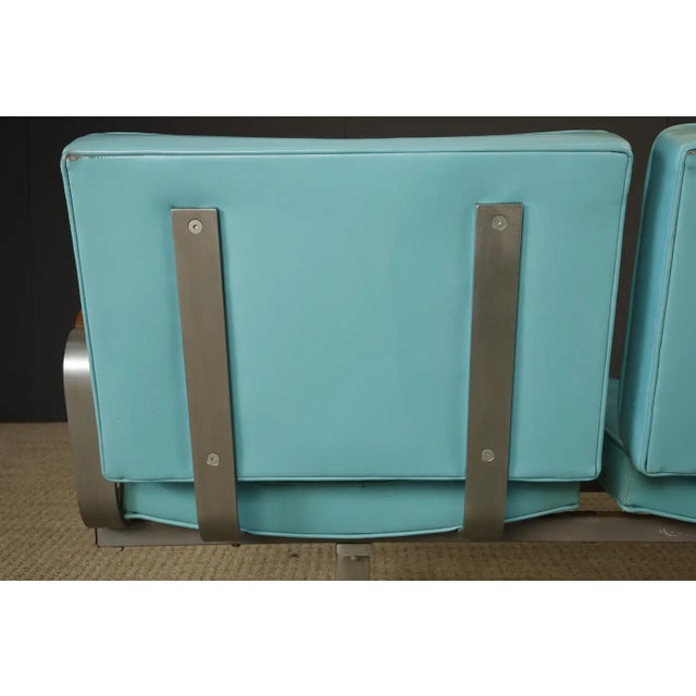 Mid-Century Modern Heavy Steel Airport Tandem Sofa, Circa 1950s For Sale - Image 15 of 18