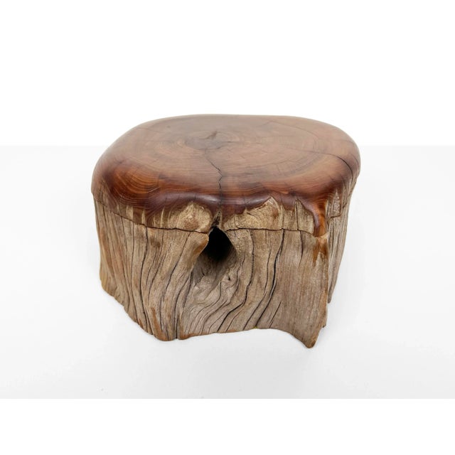 Vintage Natural Edge Hand Made Wooden Box For Sale - Image 11 of 11