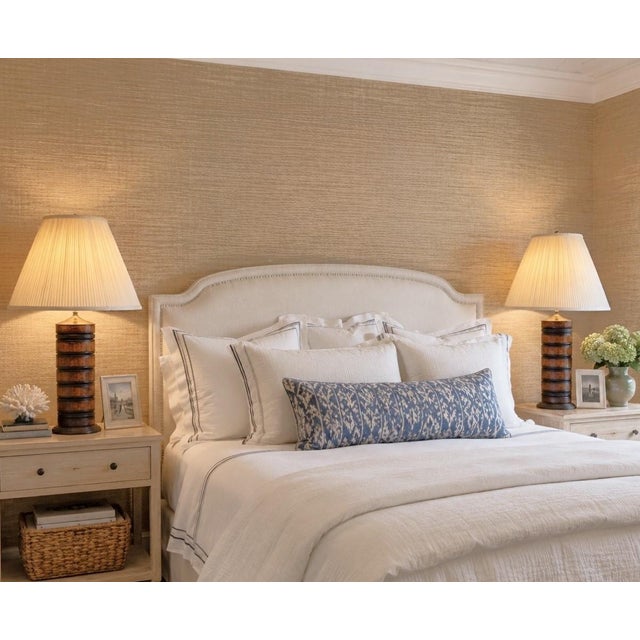 Turned Wood Barrel Form Table Lamps With Shades, Set of 2 For Sale - Image 12 of 18