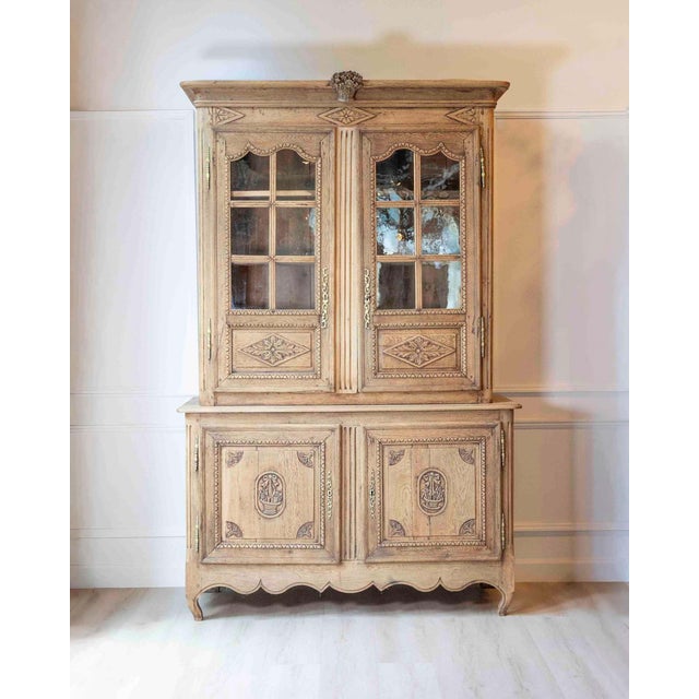 Wood Early 19th Century Norman Carved Oak Two-Part Sideboard For Sale - Image 7 of 12