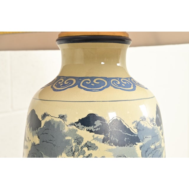 1970s Chinese Blue and White Porcelain Ginger Jar Table Lamps by Westwood - a Pair For Sale - Image 10 of 16