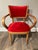 Vintage Mid Century Modern Bentwood Armchair in New Red Velvet Upholstery For Sale - Image 4 of 7