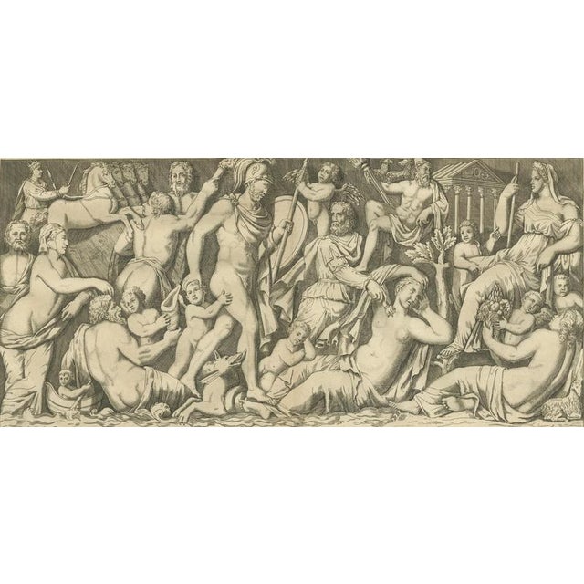 Early 18th Century After Bernard de Montfaucon, Classical Relief Frieze, London, 1721, Engraving For Sale - Image 5 of 9