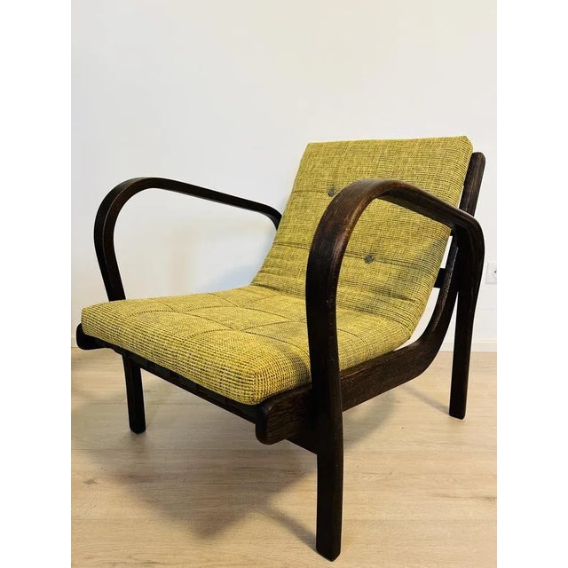 Lounge Bentwood Armchair by Kropacek & Kozelka for Interior Prague, 1960s For Sale - Image 13 of 13