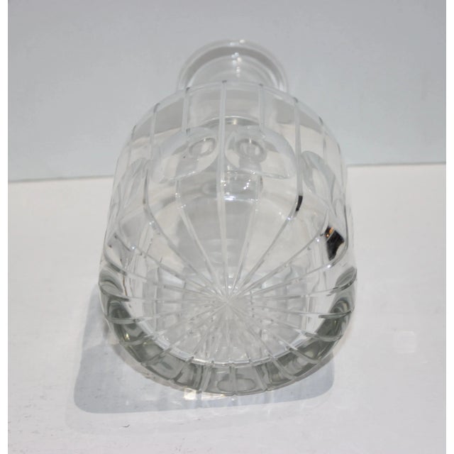 Mid 20th Century Lead Crystal Decanter With Bourbon Liquor Tag For Sale - Image 5 of 10