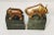 Art Deco Mid Century Brass Marble Bulls and Bears Stock Market Bookends For Sale - Image 3 of 10