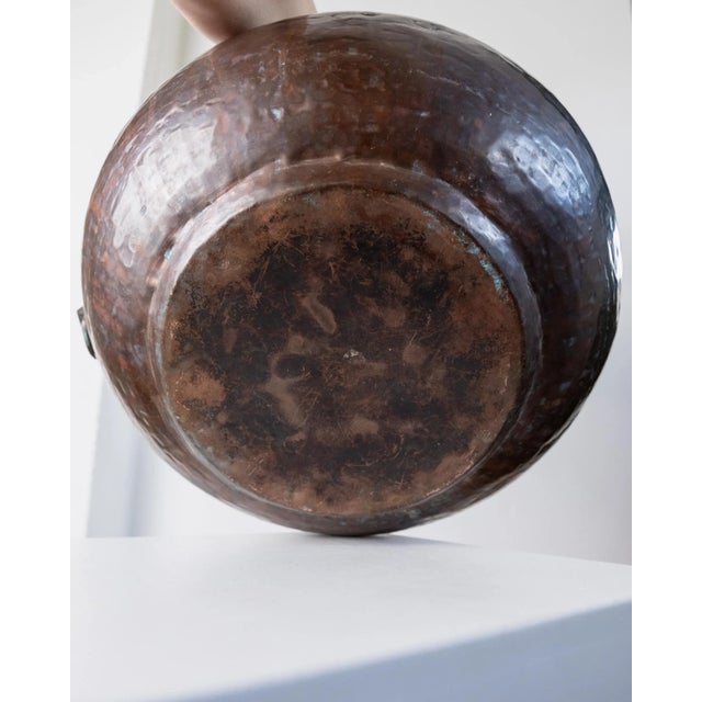 Large Antique Hand-Hammered Copper and Bronze Jug, Italy, 1700s For Sale - Image 10 of 11