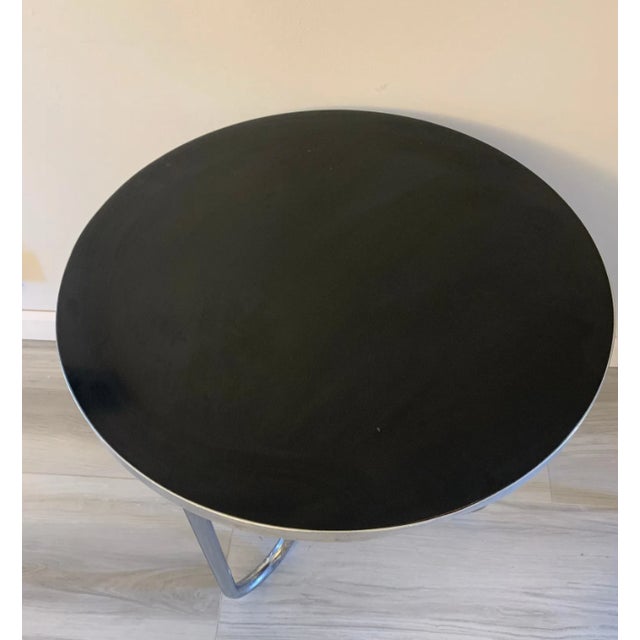Bauhaus Vintage 1940s Bauhaus Modern Tiered Occasional Table by Royal Metal Manufacturing For Sale - Image 4 of 6