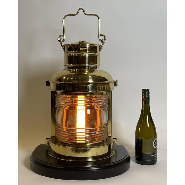 Mid 20th Century Solid Brass Ships Masthead Lantern For Sale - Image 5 of 11