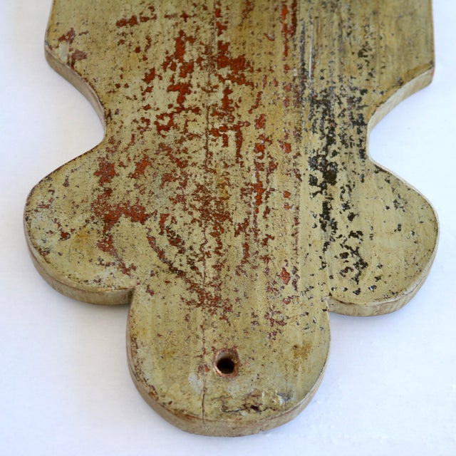 19th-Century European Provincial Carved Farinière / Salt Box in Original Sage Milk Paint For Sale In Cincinnati - Image 6 of 17