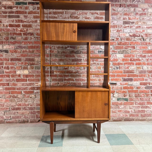 Mid-Century Danish Modern Teak Room Divider Bookcase c.1960s For Sale - Image 6 of 10
