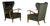 Wingback Lounge Chairs in Walnut by Melchiorre Bega, Italy, 1950s, Set of 2 For Sale