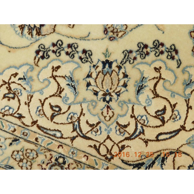 Persian Wool & Silk Rug - 6'10"x 6'10" For Sale In Los Angeles - Image 6 of 10