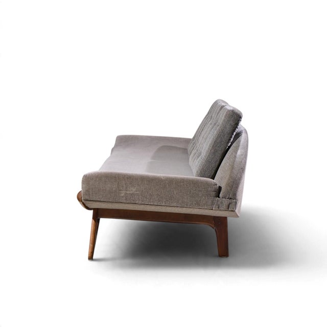 Craft Associates Adrian Pearsall for Craft Associates Mid Century Walnut Gondola Sofa For Sale - Image 4 of 9