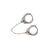 Metal Sterling Silver & Diamond Handcuff Design Earrings For Sale - Image 7 of 8