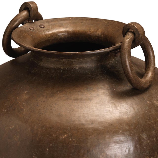 Mid-Century Brass Matka Water Pot, 1940s For Sale - Image 3 of 5