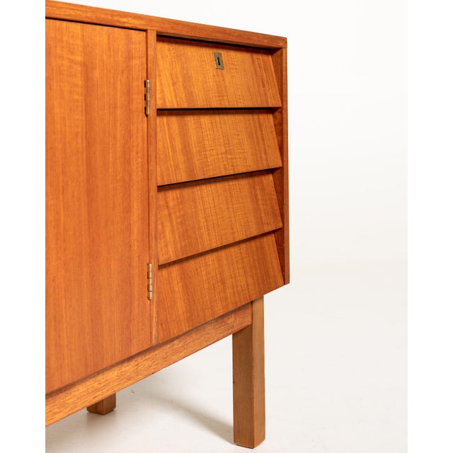 Wood 20th Centuty Scandinavian Teak Sideboard with Tiled Drawers, 1950s For Sale - Image 7 of 11
