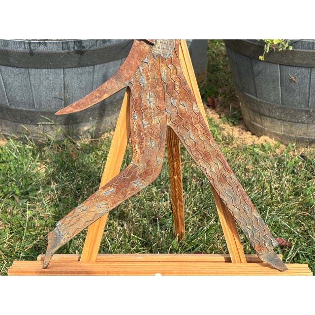 Mid-Century Modern 20th Century Artisan Steel Figure of a Gentleman For Sale - Image 3 of 9