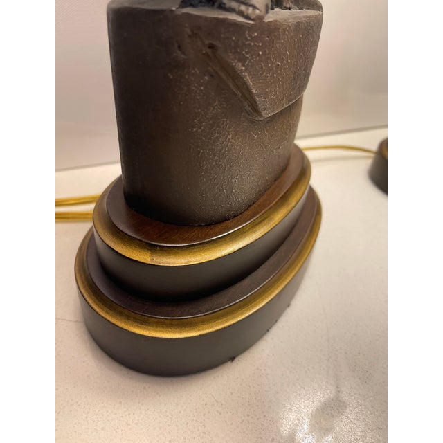 Early 20th Century Frederick Cooper Guan Yin (Boddhisattva of Compassion) Statue Figurine Lamps - Set of 2 For Sale - Image 5 of 12