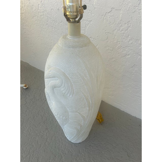 Coastal Palm Beach Heron Costal Lamp For Sale - Image 4 of 7
