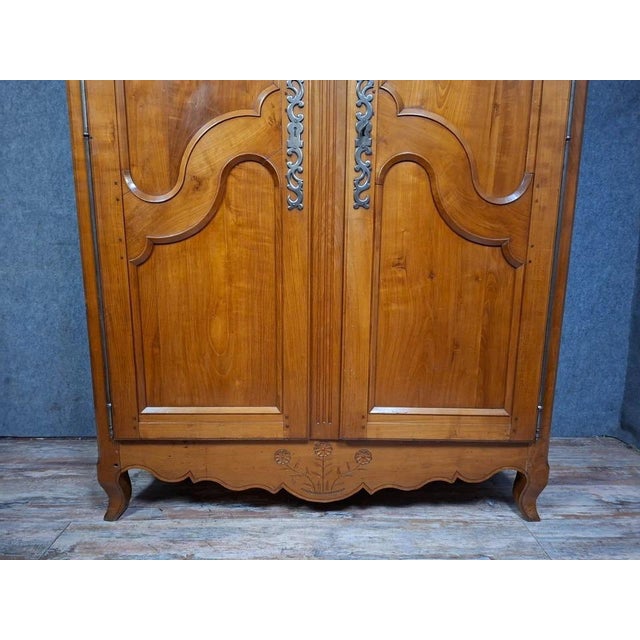 Cherrywood Wardrobe, Late 18th - Early 19th Century For Sale - Image 6 of 7