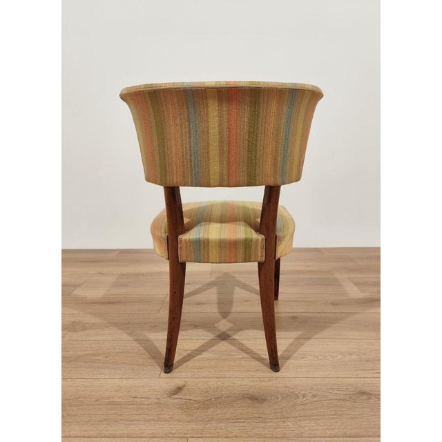 Vintage Italian Chairs in Walnut, 1940s, Set of 4 For Sale - Image 6 of 10