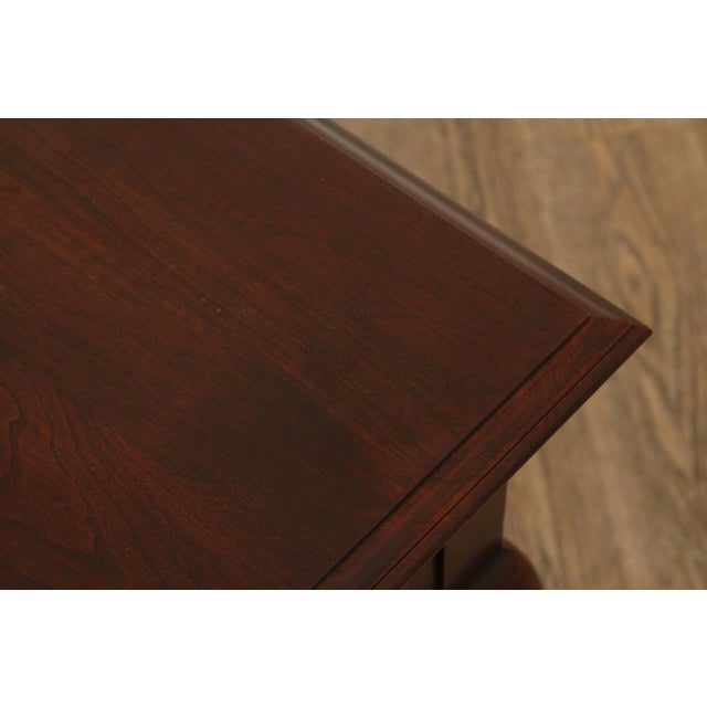 Wood Ethan Allen 'Georgian Court' Queen Anne Style Cherry End Table For Sale - Image 7 of 12