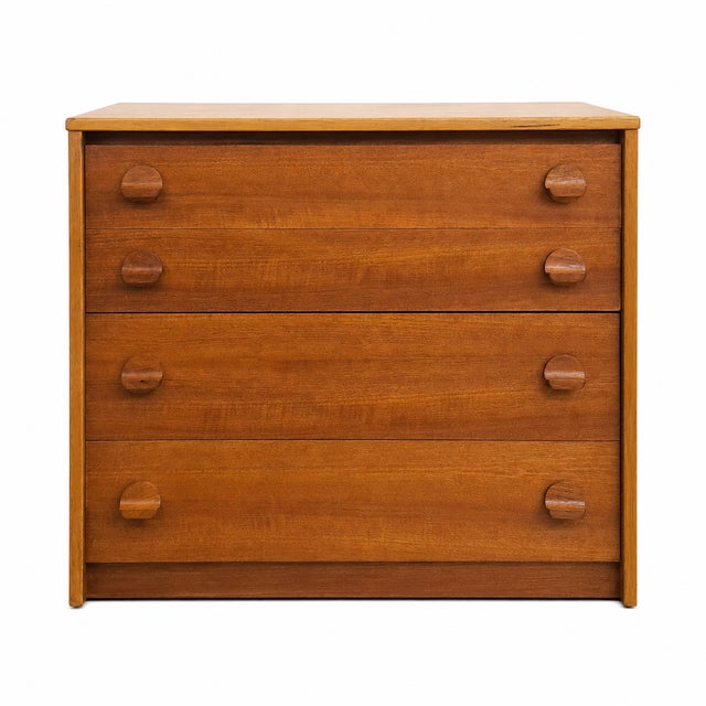 A beautifully restored stag cantata four-drawer chest of drawers, designed by ron carter and dating from the late 1960s....