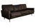 Three-seater sofa in black cowhide, good original condition, designed by George Nelson for Herman Miller. Label present...