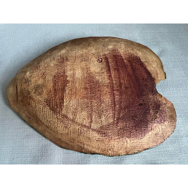 Vintage Boho Studio Art Pottery Lotus Leaf With Frogs Decorative Plate For Sale - Image 12 of 12