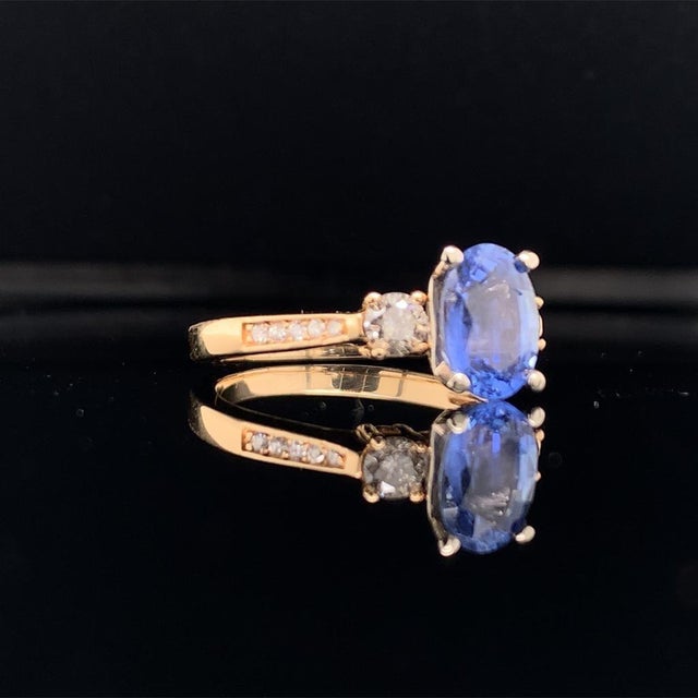 Natural Finely Faceted Quality Sapphire Diamond Ring 14k Gold 1.67 TCW Women Certified $4,950 915310 This is a Unique...