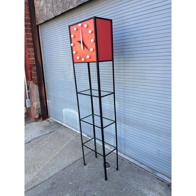 Frederic Weinberg Grandfather/ Display Shelf. Hard to find design! This one works and still has it's second hand which is...