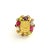 Bochic Candy Cocktail Multi Gem Ring Set in 18k Gold & Silver Size 7 For Sale - Image 4 of 6