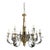 Monumental Italian Rococo Painted Wood & Wrought Iron 12-Light Chandelier For Sale