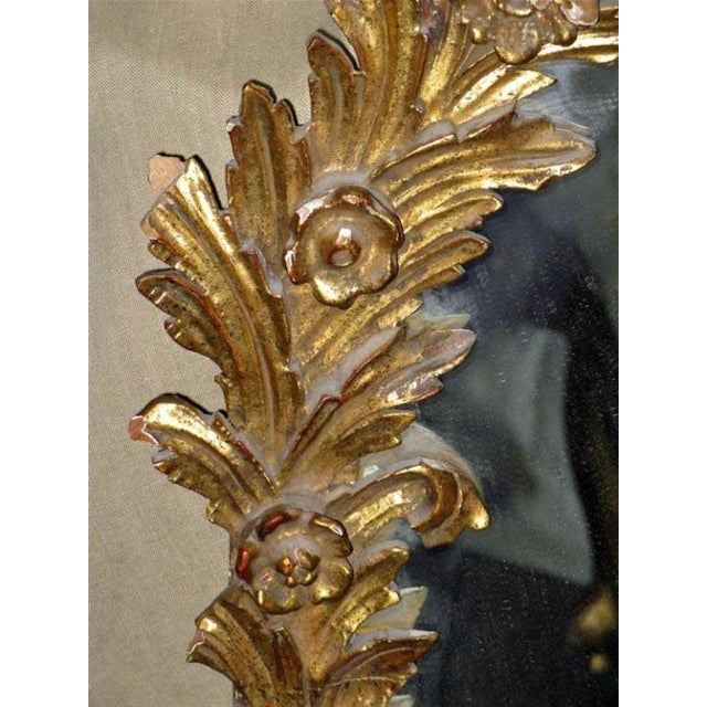 Wood Unique Italian Carved Giltwood Mirror For Sale - Image 7 of 7