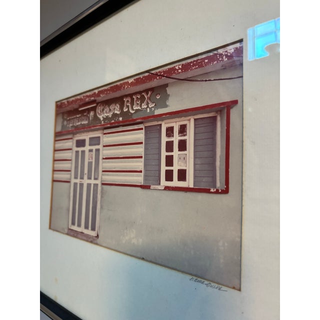 MCM Refrescos Casa Rex Photograph Signed by Wyona Original Black & Silver Frame Matted and covered in Glass With Original...