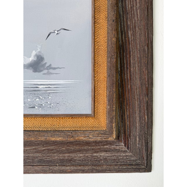 Gray 1980’s Rex Duggar Ocean Seascape Oil on Canvas Painting– Framed For Sale - Image 8 of 11