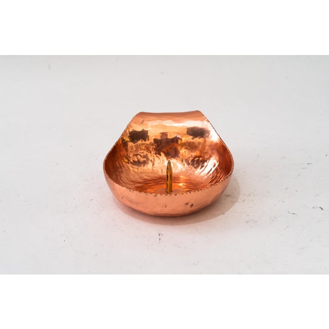 Vintage Art Deco Copper Candleholder, 1920s For Sale - Image 6 of 8