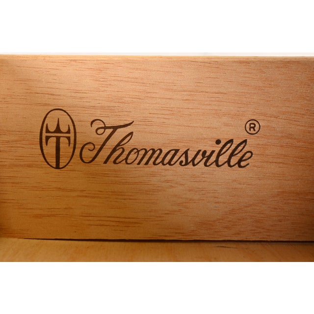 Wood Thomasville Georgian Cherry Wood Sideboard Buffet or Bar Cabinet For Sale - Image 7 of 13