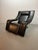 Mid-Century Italian Kilkis Lounge Chair with Ottoman and Integrated Small Side Table in Black Leather by Ammaniti & Vitello for Brunati, Italy, 1960s For Sale - Image 11 of 17