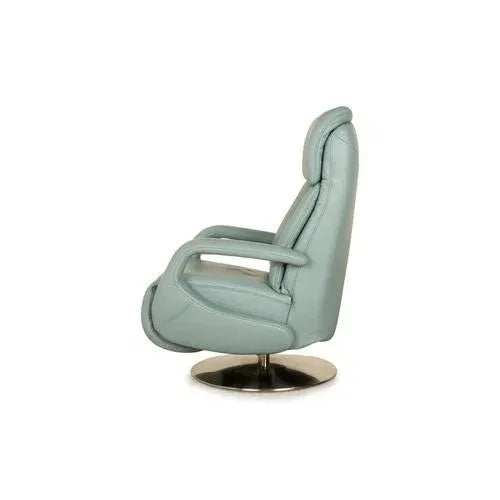 Easyswing Leather Armchair in Blue, Grey & Turquoise from Himolla For Sale - Image 9 of 10