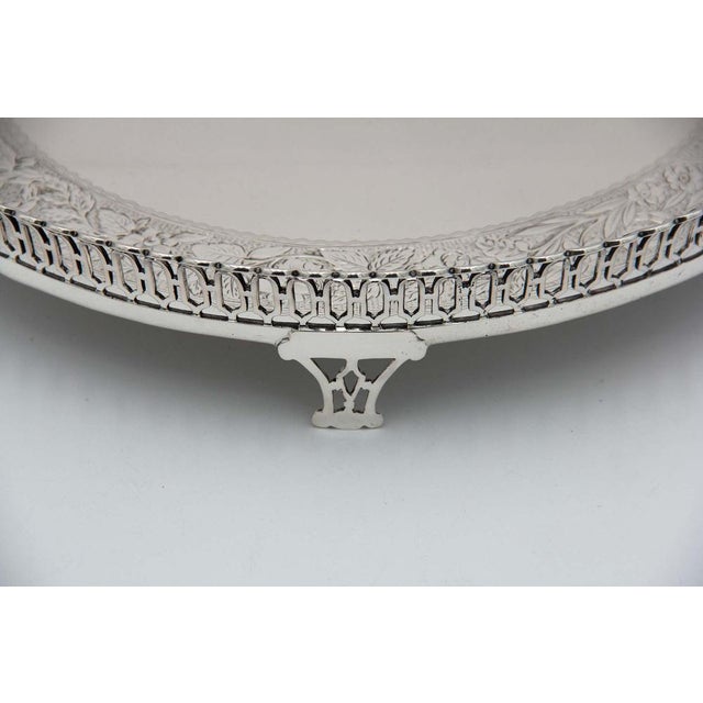 Circular Silver Ticket Box with Grate For Sale - Image 3 of 4