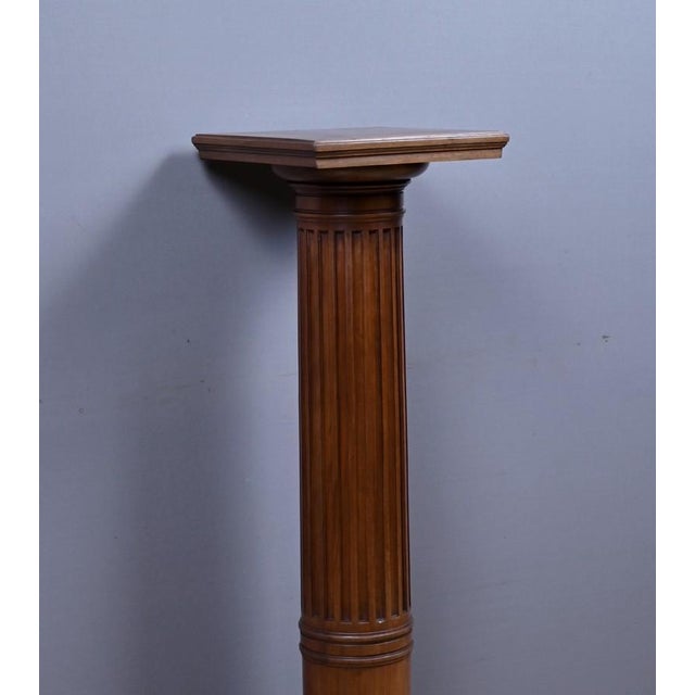 Antique Louis XVI Style Walnut Column, 1800s For Sale - Image 4 of 16