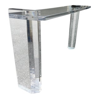 Karl Springer Style Large Lucite Console / Sofa Table, 1980s For Sale