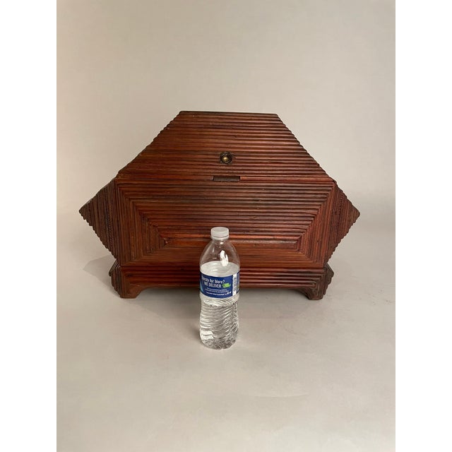 Early 20th Century Tramp Art Box, Large Scale and Unusual Form. Circa 1900 For Sale - Image 5 of 12