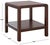 Contemporary Omara 1 Shelf Side Table in Walnut For Sale - Image 3 of 8