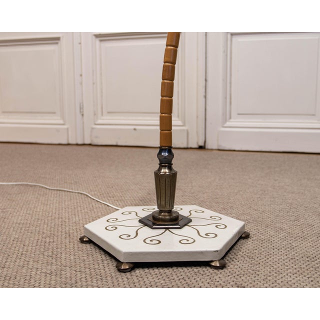 Vintage Swedish Grace Arc Floor Lamp, 1940s For Sale - Image 9 of 12