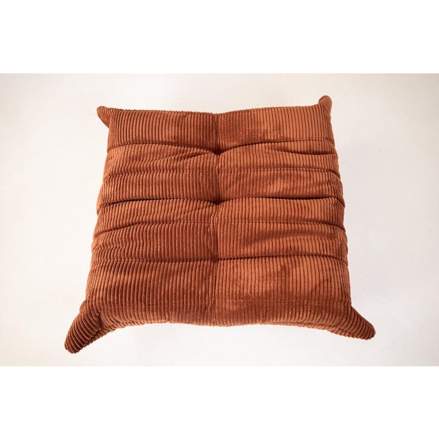 Brown Set of Togo Lounge Chair and Ottoman by Michel Ducaroy for Ligne Roset, 1973 For Sale - Image 8 of 9