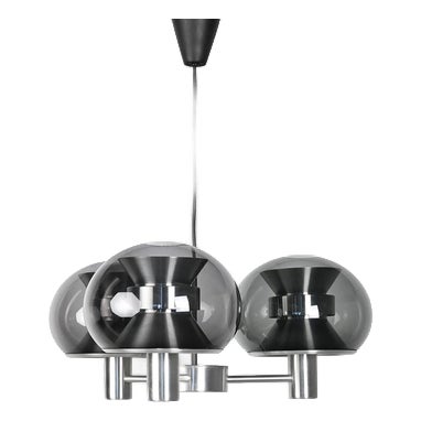 Space Age Pendant Light in Metal For Sale