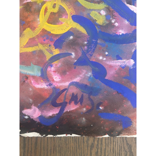 1970s Hendrik Grise 1970s Vintage Abstract Expressionist Painting For Sale - Image 5 of 6